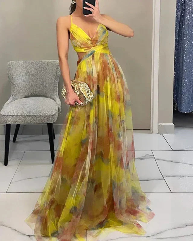 Olivia | Elegante Dames Bloemen Maxi Jurk