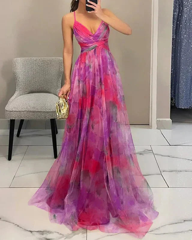 Olivia | Elegante Dames Bloemen Maxi Jurk