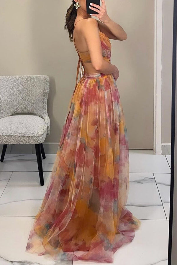 Olivia | Elegante Dames Bloemen Maxi Jurk