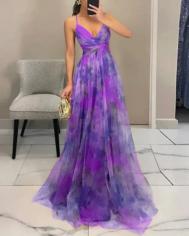 Olivia | Elegante Dames Bloemen Maxi Jurk