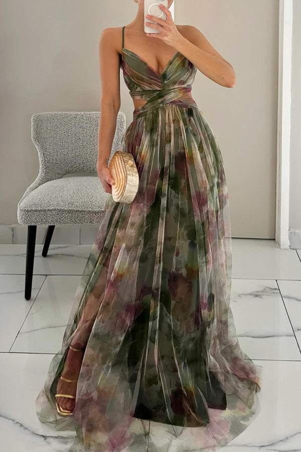 Olivia | Elegante Dames Bloemen Maxi Jurk