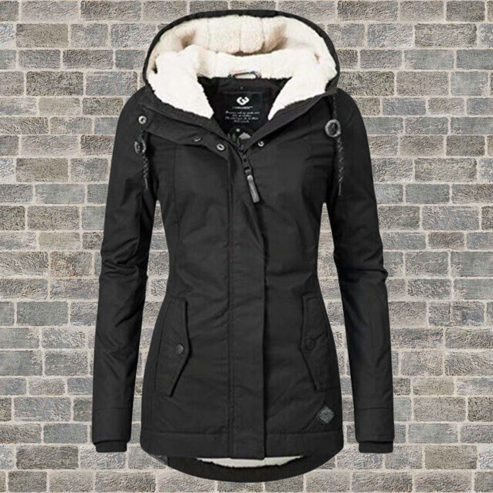 Sanne | Dames Gevoerde Capuchon Middellange Parka