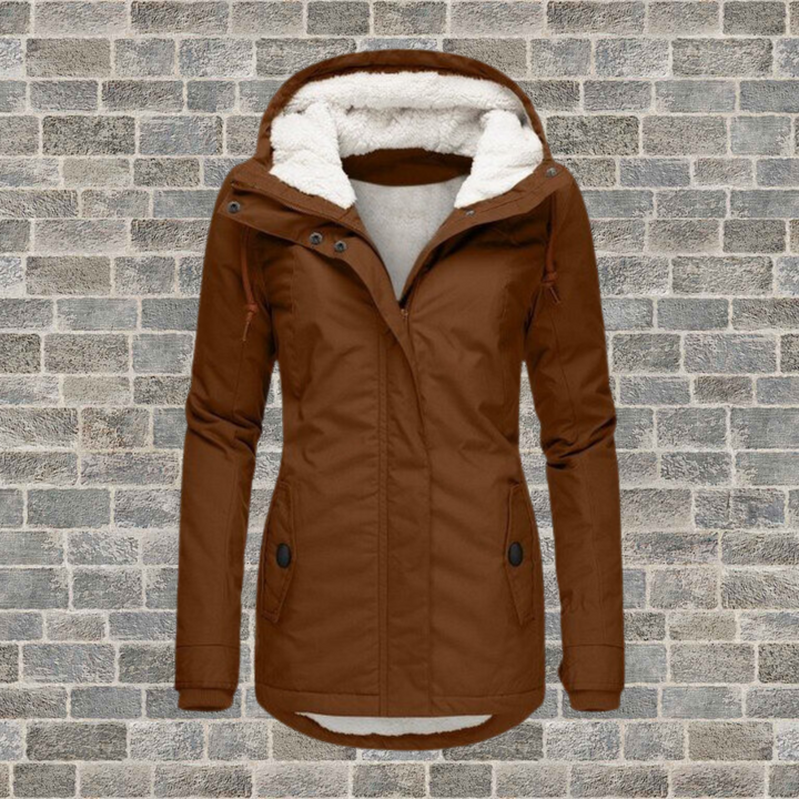 Sanne | Dames Gevoerde Capuchon Middellange Parka