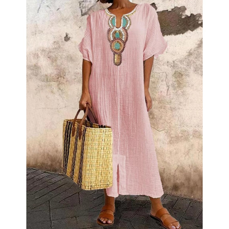Sienna | Elegant Dames Maxi Linnen Zomerjurk