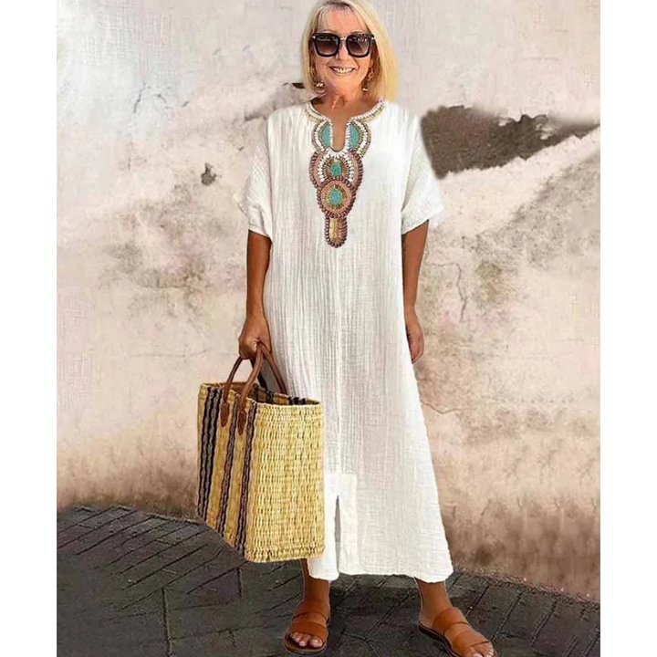 Sienna | Elegant Dames Maxi Linnen Zomerjurk