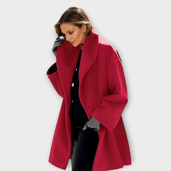 Vera | Dames Oversized Wijde Mouw Middellange Jas