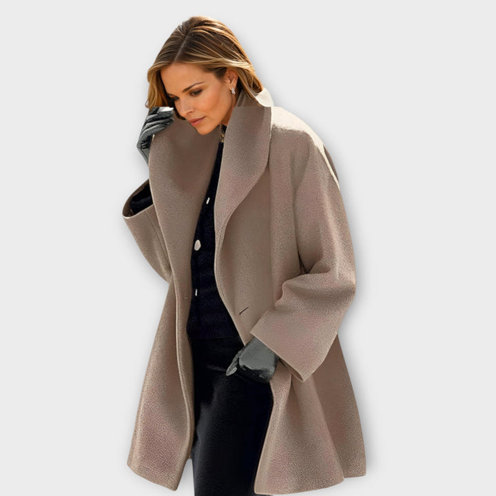 Vera | Dames Oversized Wijde Mouw Middellange Jas