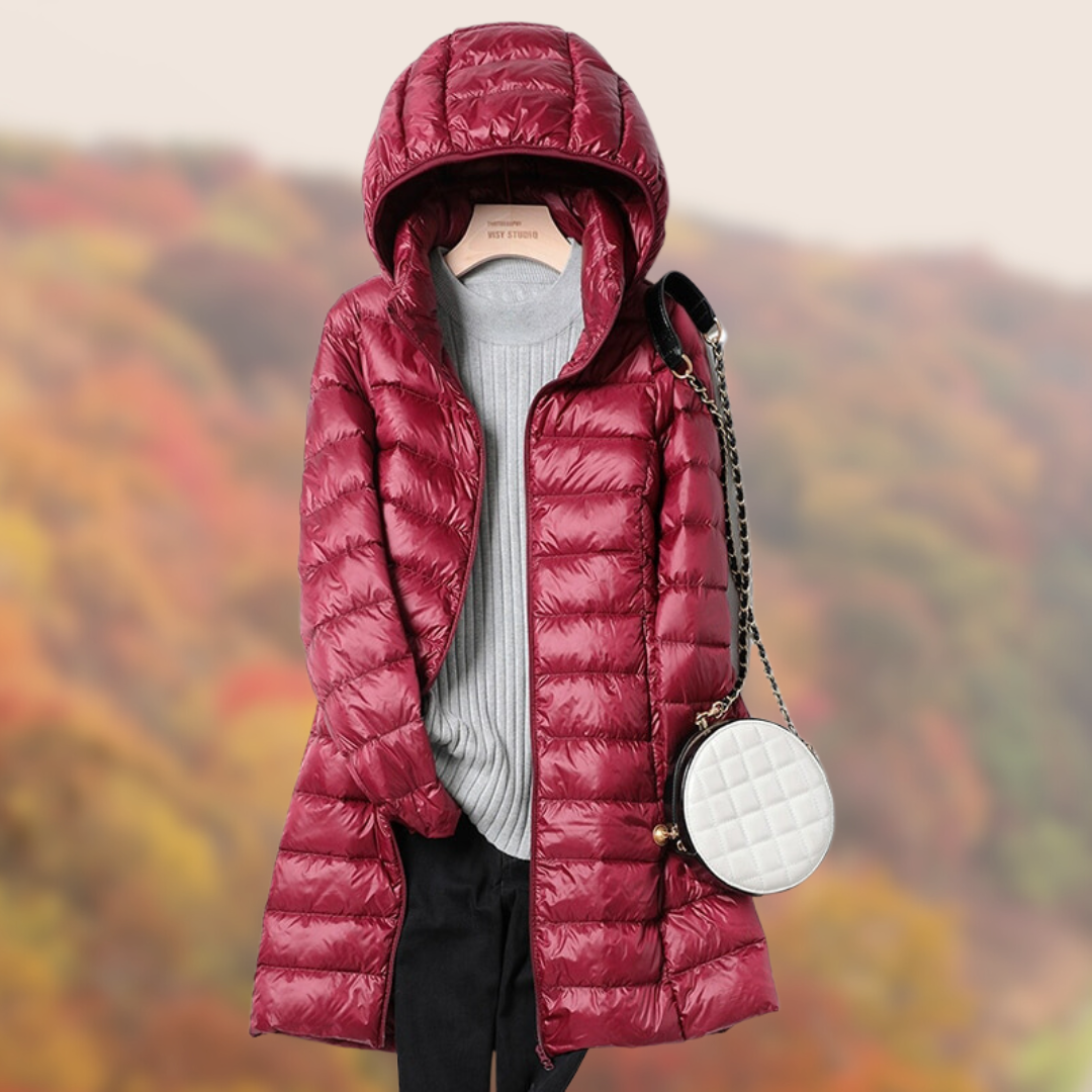 Wies | Dames Lichtgewicht Capuchon Halflange Winterjas