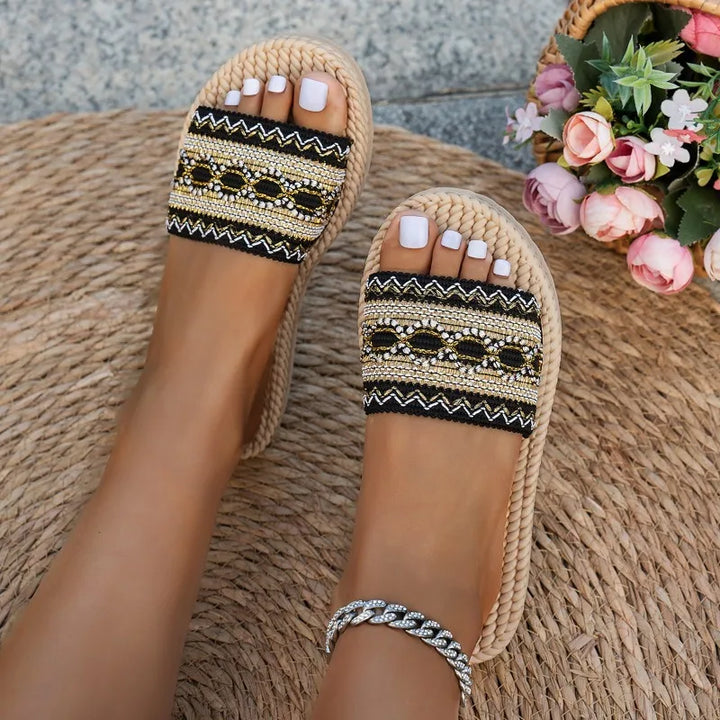Zara | Dames Zomer Slippers Boho Geweven