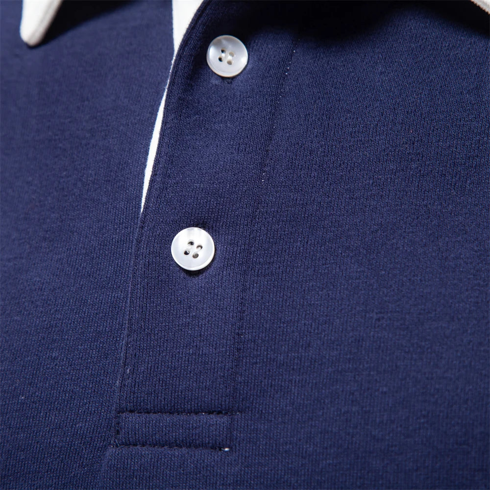Daan | Heren Polokraag Lange Mouw Sweater
