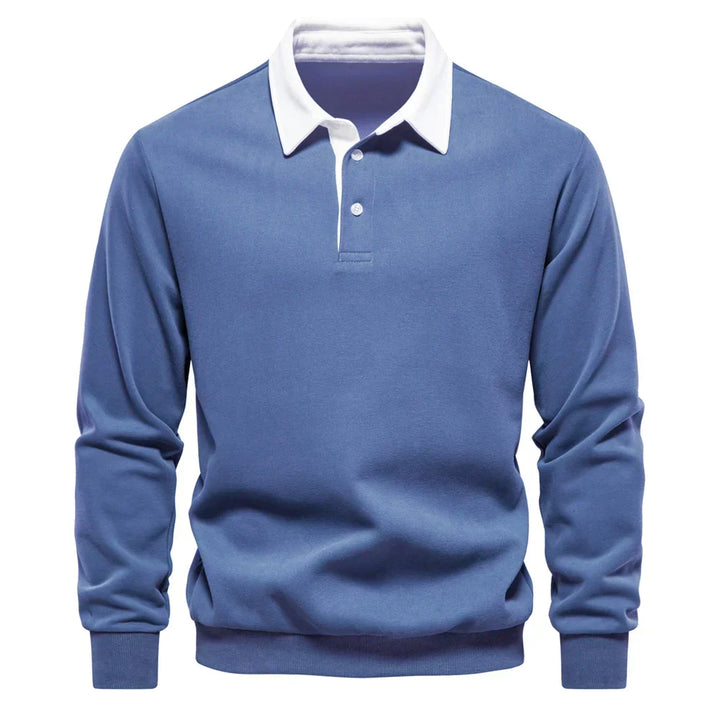 Daan | Heren Polokraag Lange Mouw Sweater