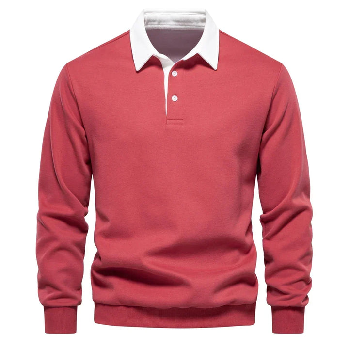 Daan | Heren Polokraag Lange Mouw Sweater