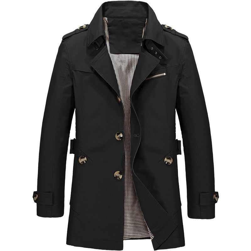 Hendrik | Heren Slim Fit Lange Trench Coat