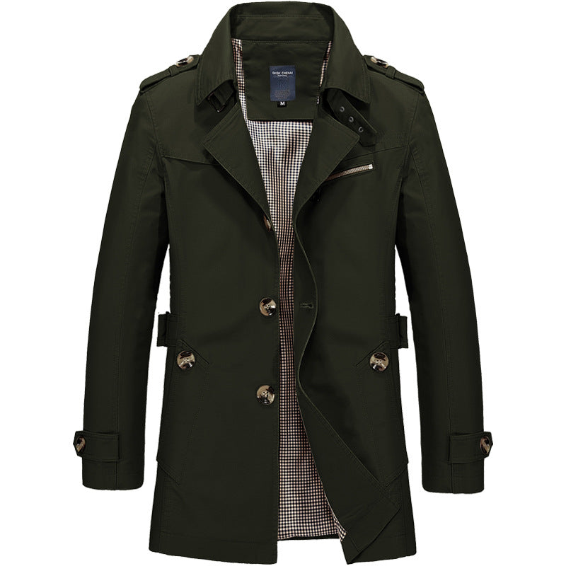 Hendrik | Heren Slim Fit Lange Trench Coat
