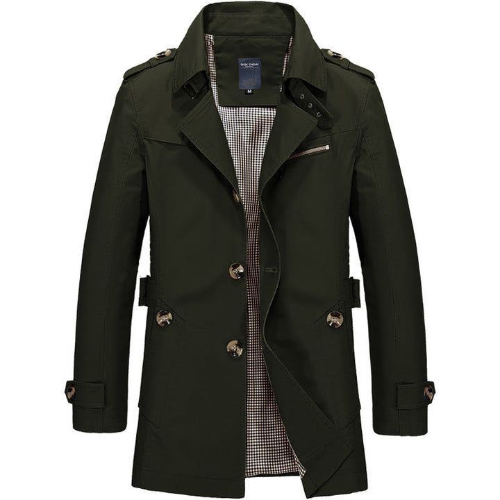 Hendrik | Heren Slim Fit Lange Trench Coat