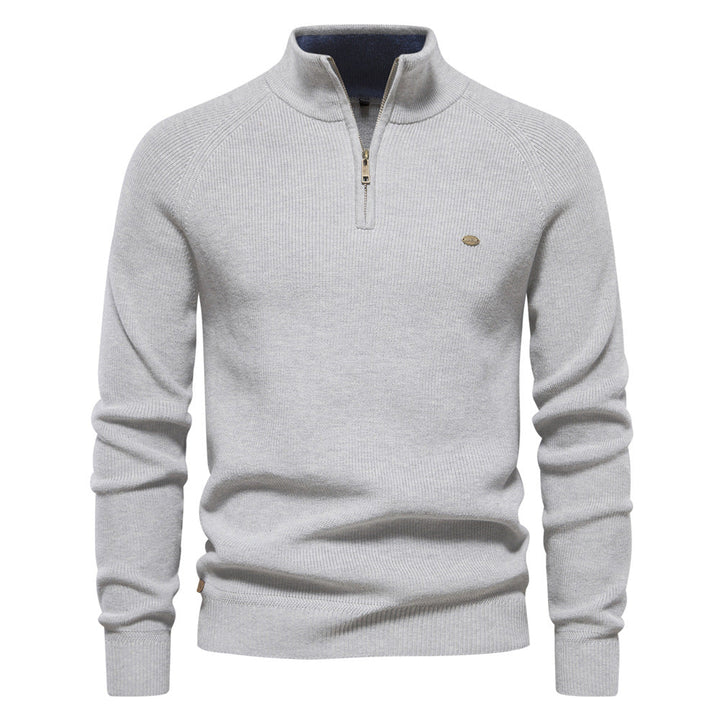 Julian | Heren Half-Zip Geribbelde Trui