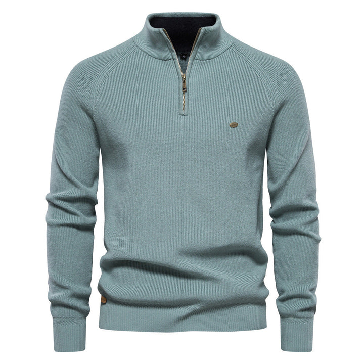 Julian | Heren Half-Zip Geribbelde Trui