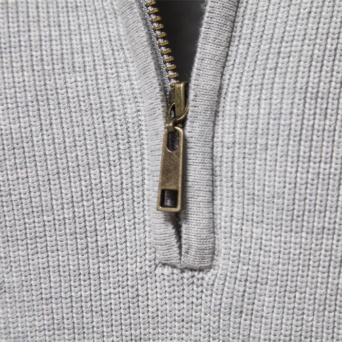 Julian | Heren Half-Zip Geribbelde Trui