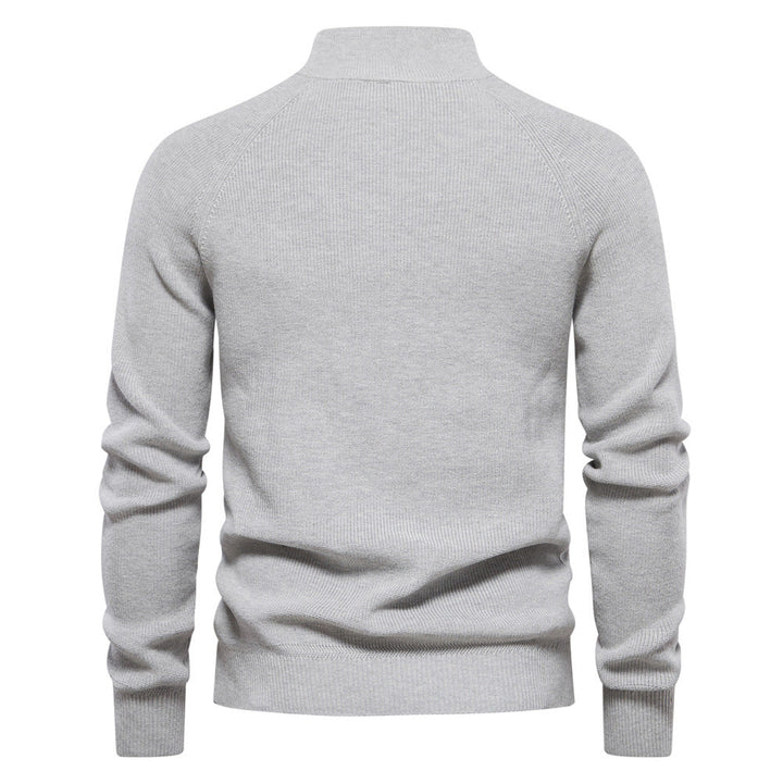 Julian | Heren Half-Zip Geribbelde Trui