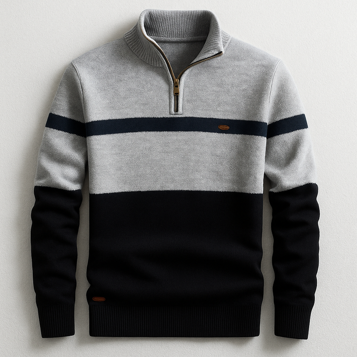 Jason | Heren Colorblock Half-Zip Trui