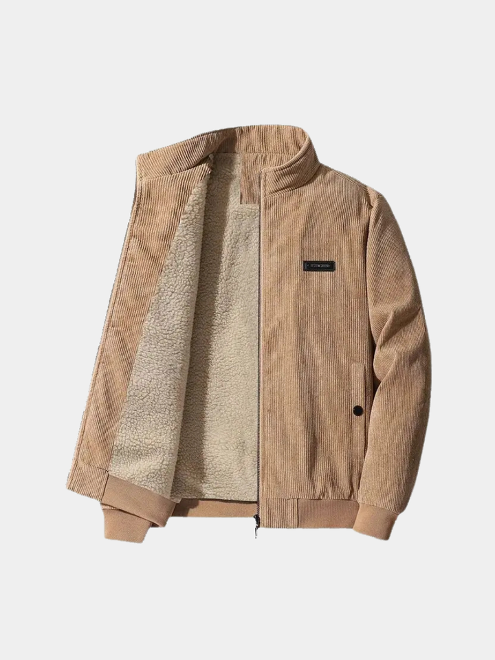 Laurent | Heren Fleece Gevoerd Corduroy Winterjas
