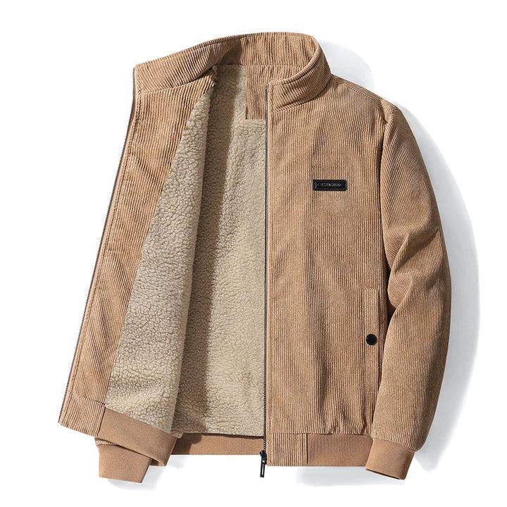 Laurent | Heren Fleece Gevoerd Corduroy Winterjas