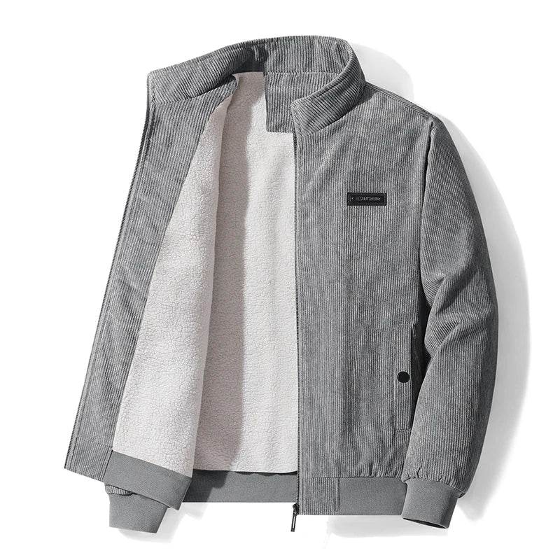 Laurent | Heren Fleece Gevoerd Corduroy Winterjas