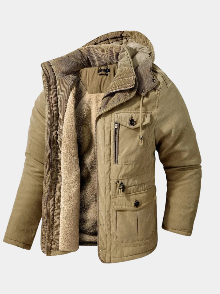 Jaap | Heren Fleece Gevoerde Capuchon Winterjas