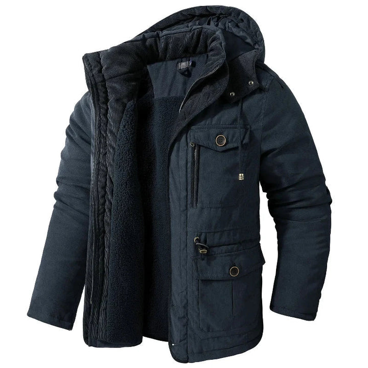 Jaap | Heren Fleece Gevoerde Capuchon Winterjas