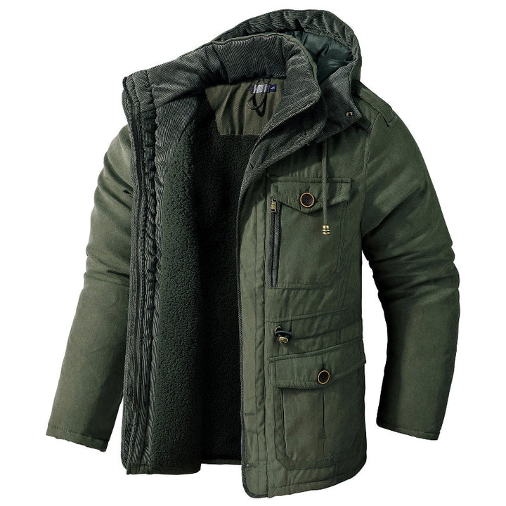 Jaap | Heren Fleece Gevoerde Capuchon Winterjas