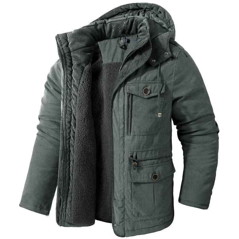Jaap | Heren Fleece Gevoerde Capuchon Winterjas
