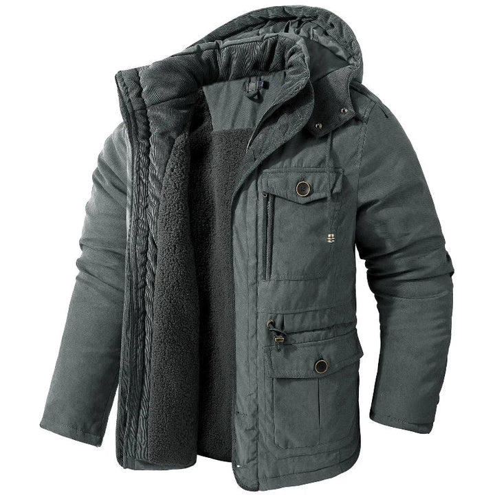 Jaap | Heren Fleece Gevoerde Capuchon Winterjas