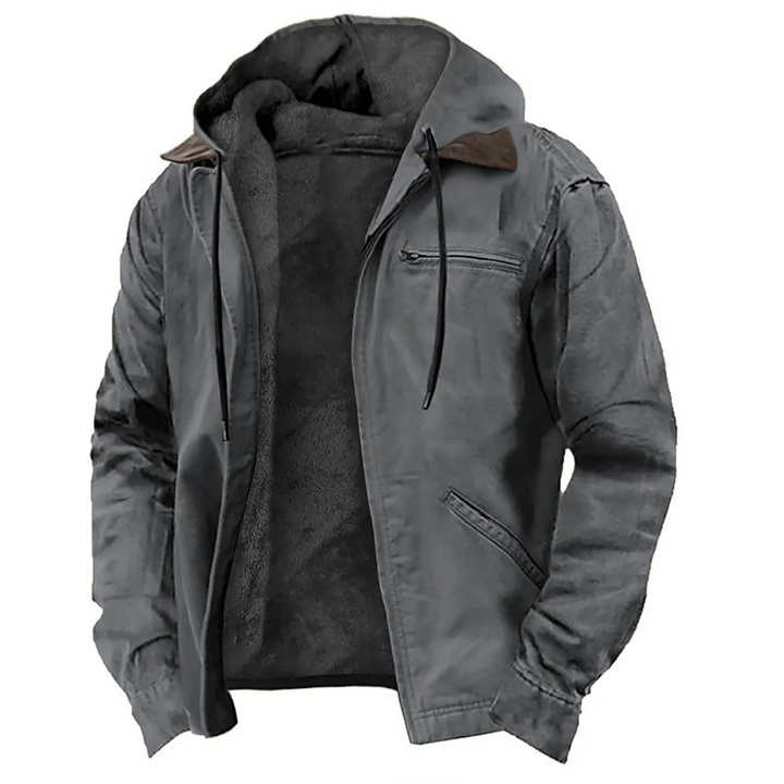 Laurent | Heren Fleece Gevoerde Winterjas Met Capuchon