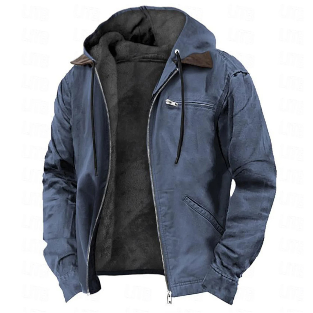 Laurent | Heren Fleece Gevoerde Winterjas Met Capuchon