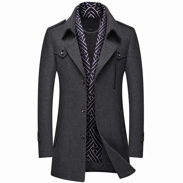 Lars | Heren Slim Fit Lange Winterjas