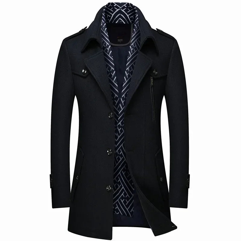 Lars | Heren Slim Fit Lange Winterjas