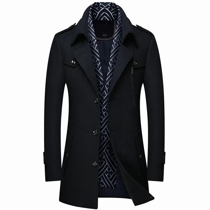 Lars | Heren Slim Fit Lange Winterjas