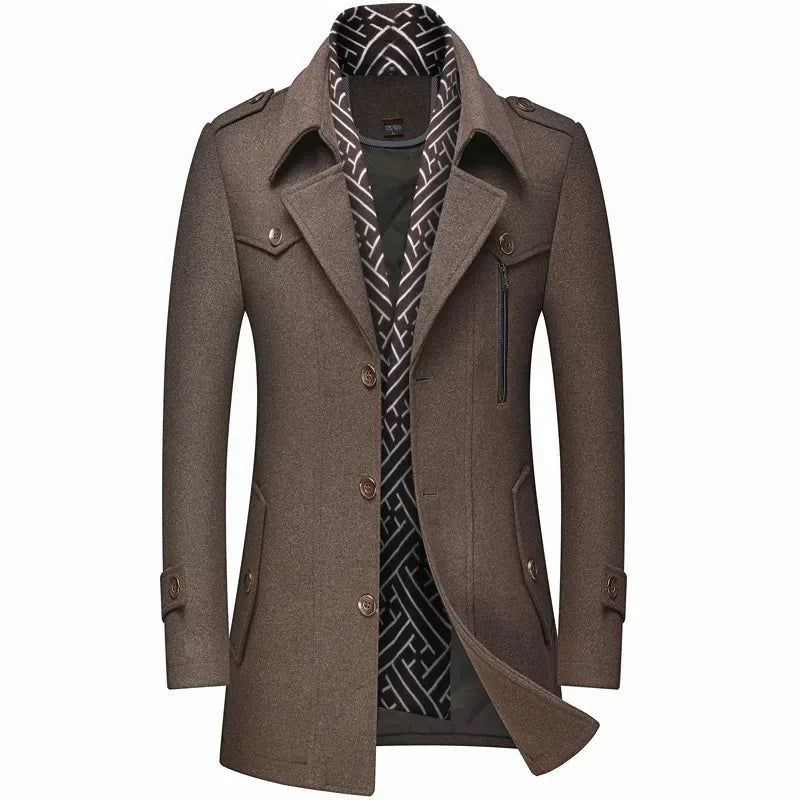 Lars | Heren Slim Fit Lange Winterjas