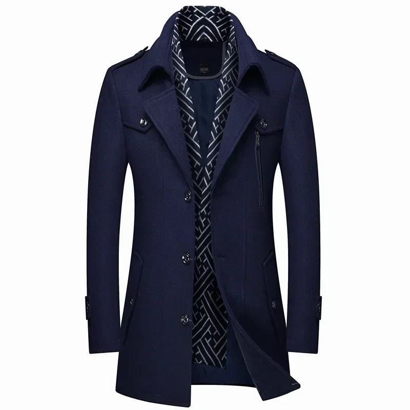 Lars | Heren Slim Fit Lange Winterjas