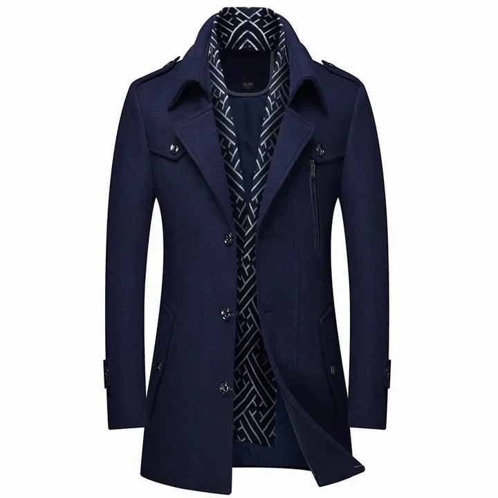 Lars | Heren Slim Fit Lange Winterjas