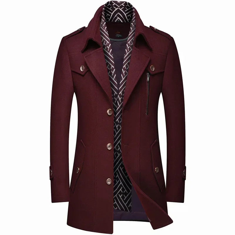 Lars | Heren Slim Fit Lange Winterjas