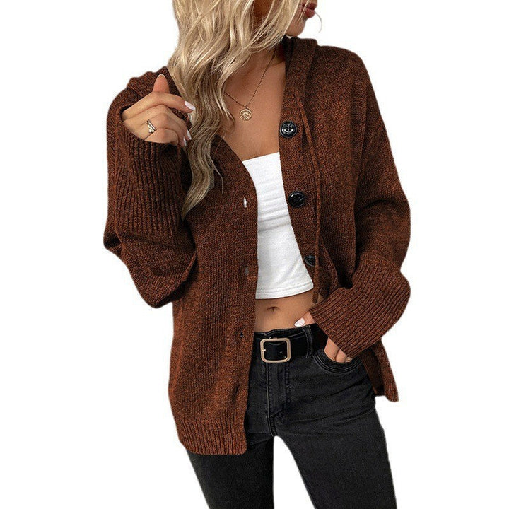 Merel | Dames Gebreid Capuchon Knoop Vest