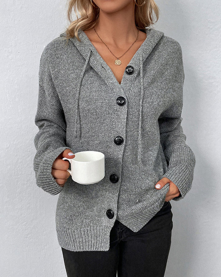 Nora | Dames Gebreid Vest Met Capuchon