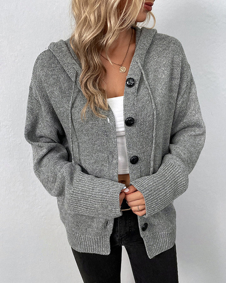 Nora | Dames Gebreid Vest Met Capuchon