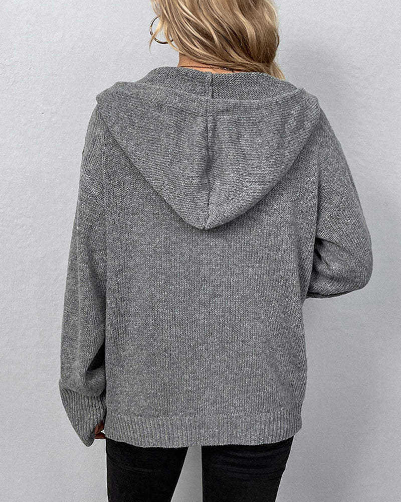 Nora | Dames Gebreid Vest Met Capuchon