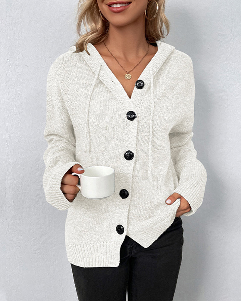 Nora | Dames Gebreid Vest Met Capuchon