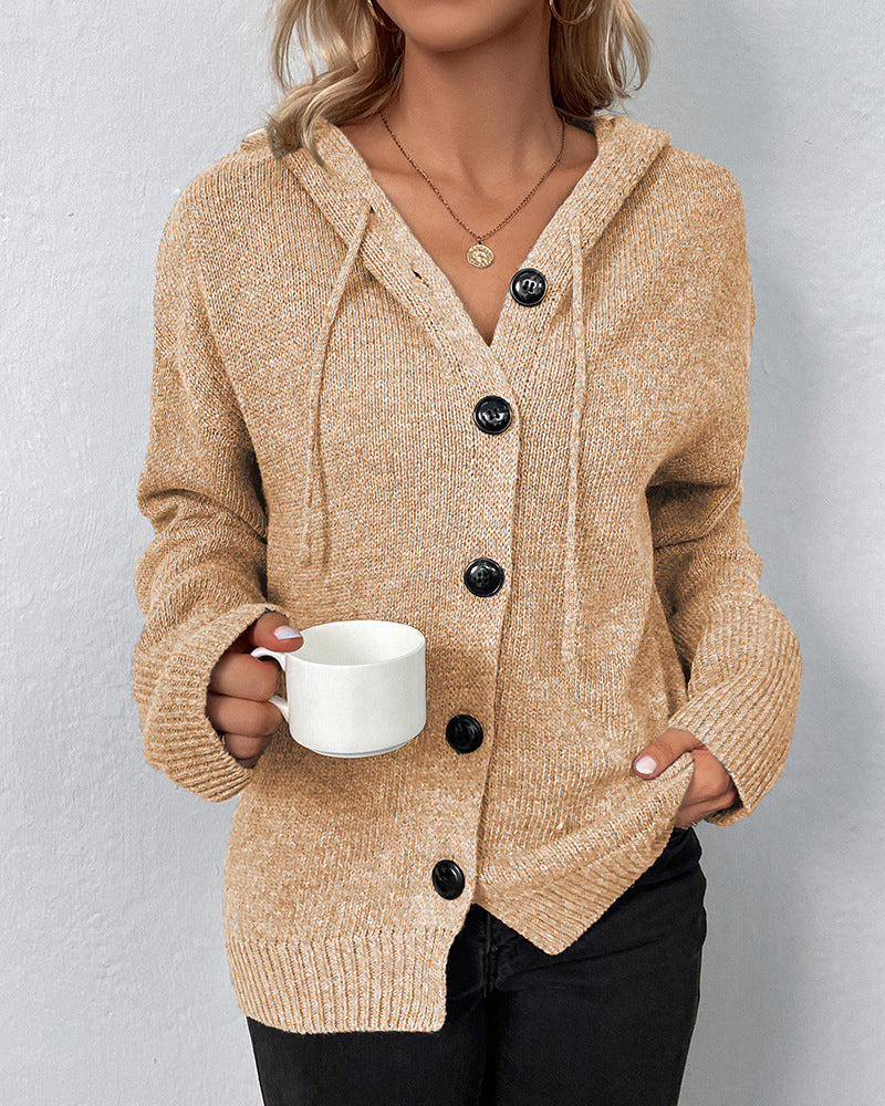 Nora | Dames Gebreid Vest Met Capuchon