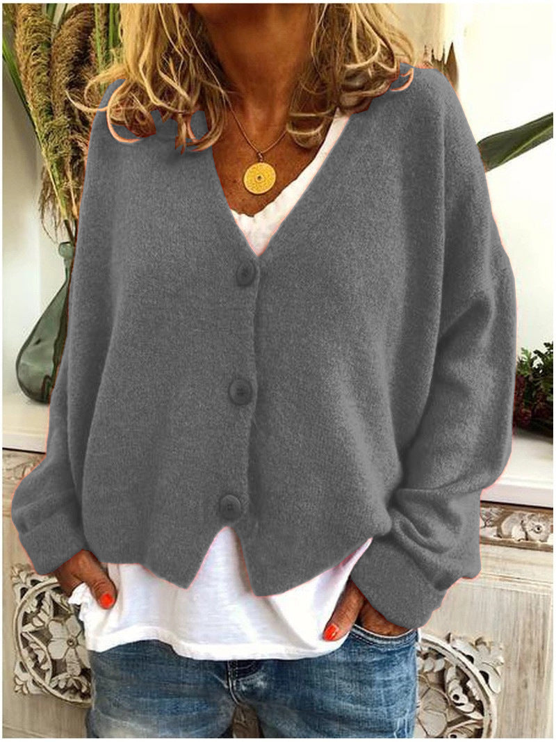Rosalie | Dames Casual V-Hals Knoop Gebreid Vest