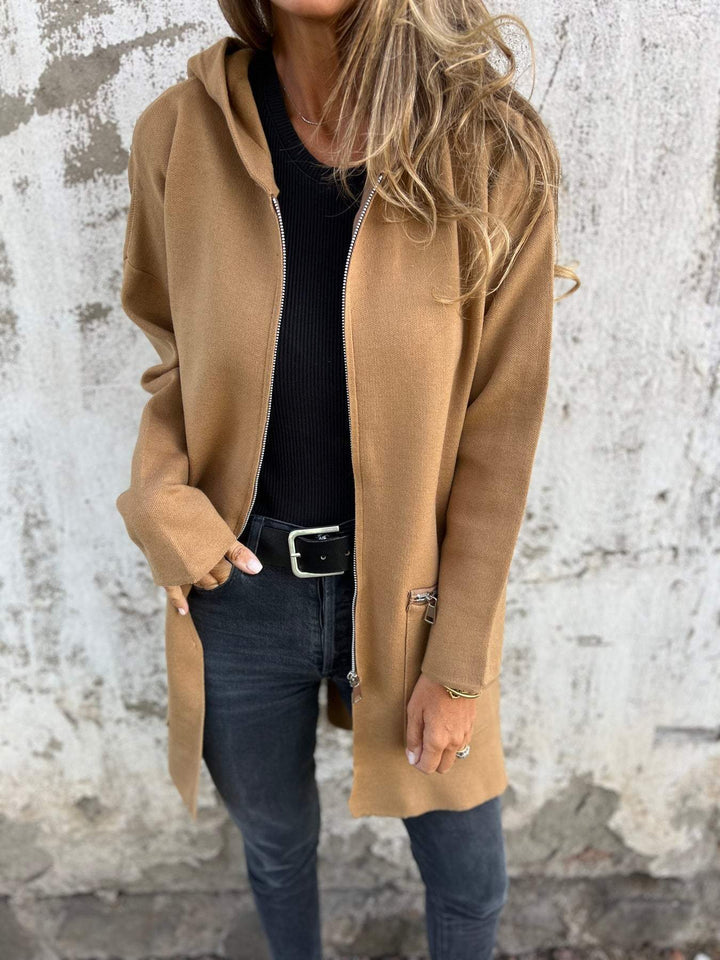 Xandra | Dames Lange Rits Zakken Longline Vest