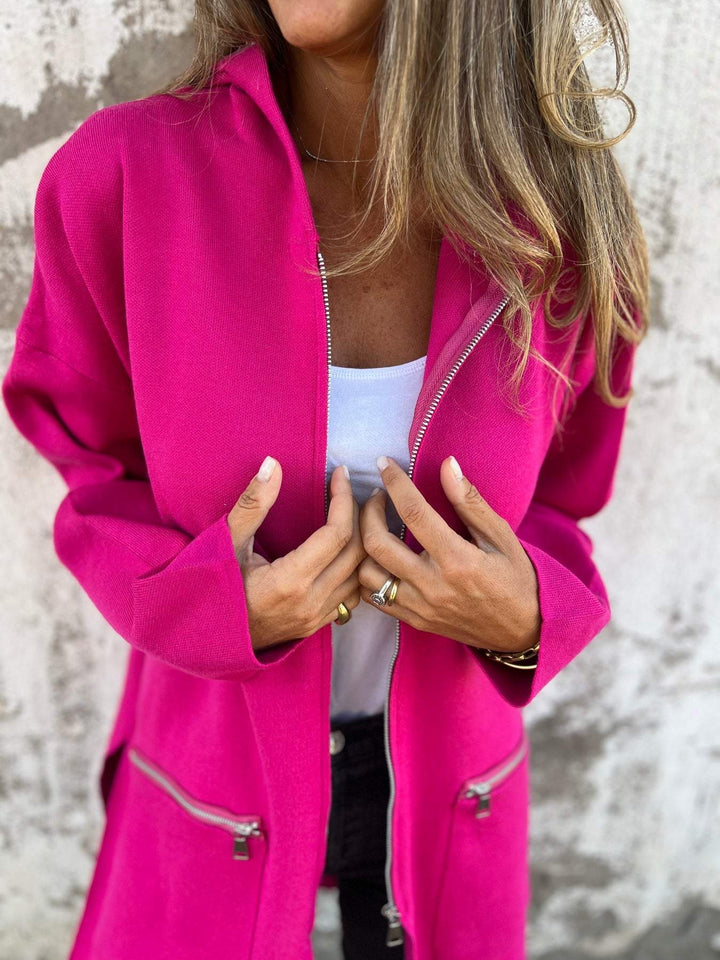 Xandra | Dames Lange Rits Zakken Longline Vest